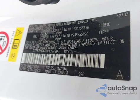 2017 Lexus Rx 350 F Sport z USA, uszkodzony, nr VIN 2T2BZMCA7HC133720